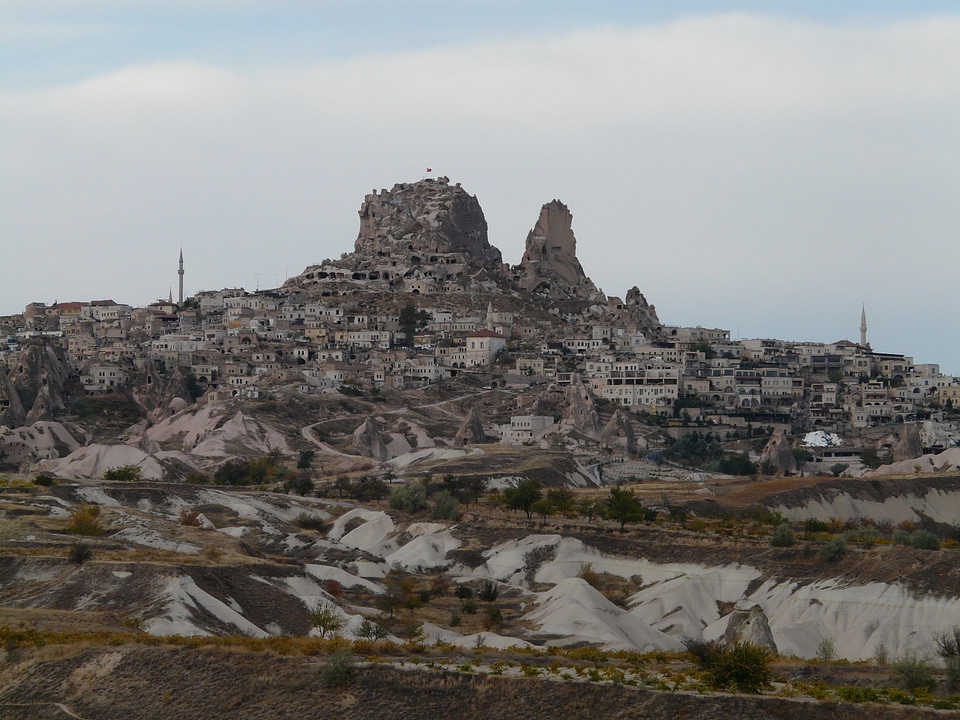 Nevşehir province turkey castle rock