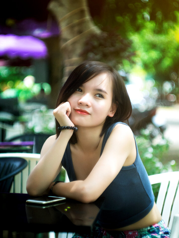 Woman girl portrait