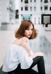 Woman girl portrait