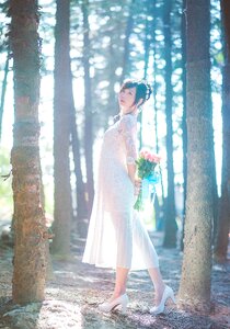 Bride wedding dress photo