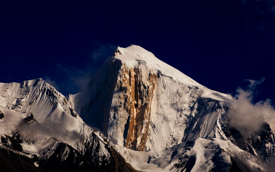 Spantik golden peak mountain