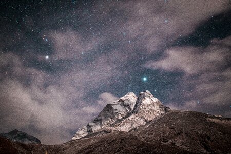 Stars himalayas mountain