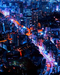 Tokyo night cityscape