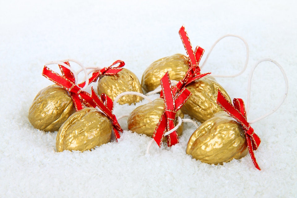 Walnut christmas decoration