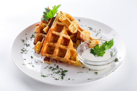 Waffle dessert food