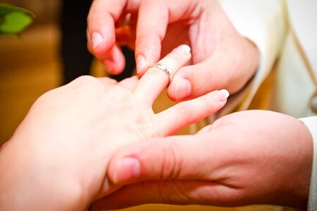 Wedding ring exchange photo