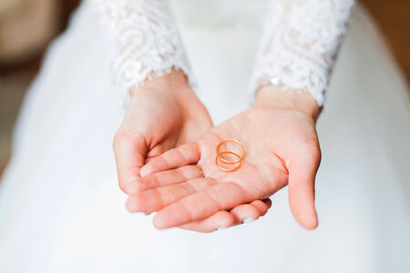 Wedding rings hands