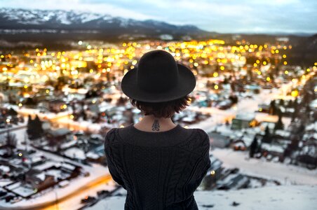 Woman cityscape