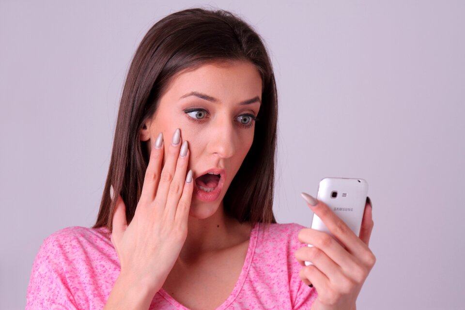 Woman female suprised
