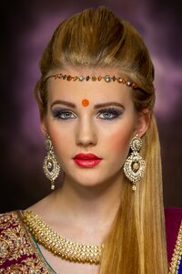 Woman girl bindi