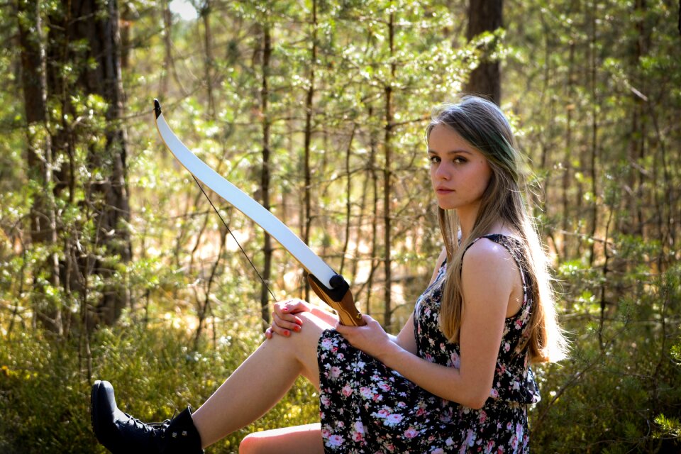 Woman girl bow