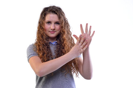Woman girl nine