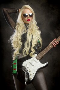 Woman girl rock guitar