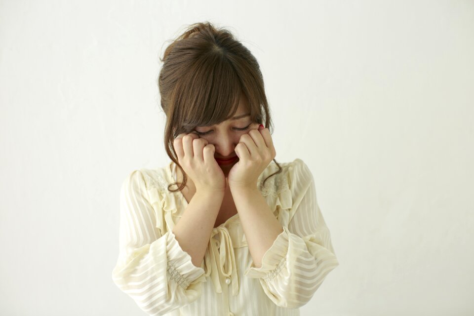 Woman portrait crying