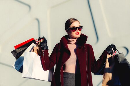 Woman shpping bags
