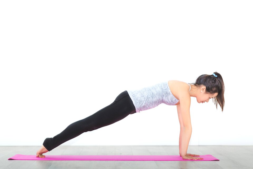 Yoga four limbed staff pose