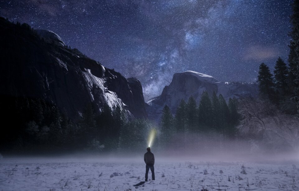 Yosemite national park galaxy photo