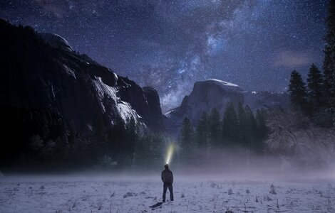 Yosemite national park galaxy photo