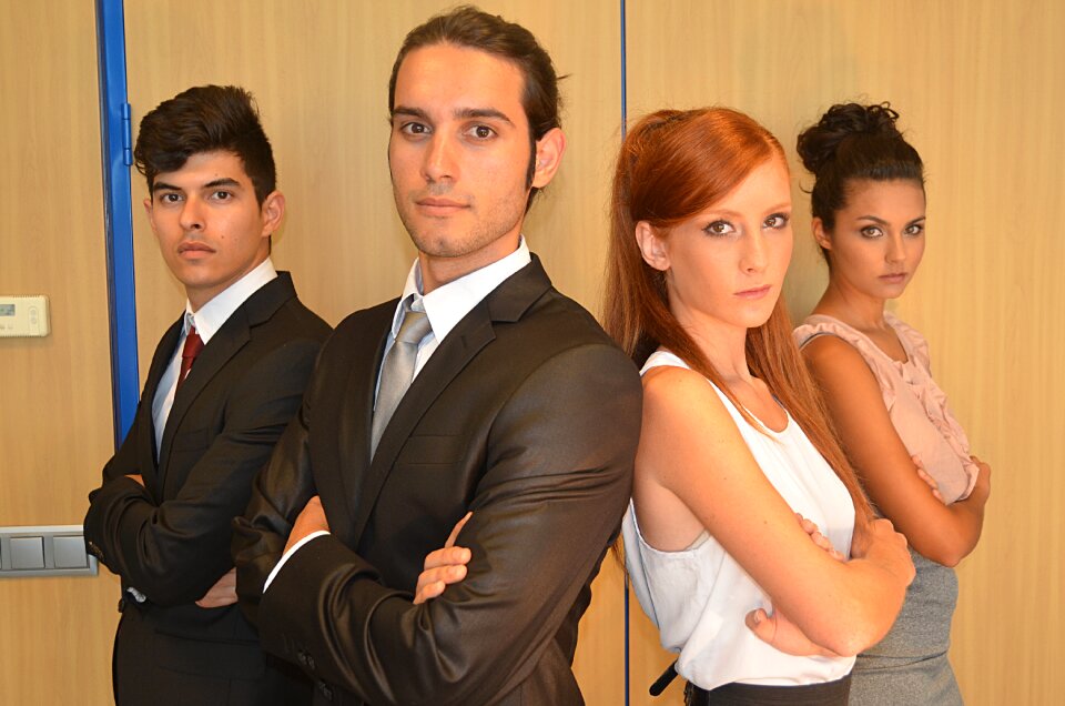 Business persons team work