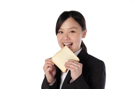 Business woman plain bread