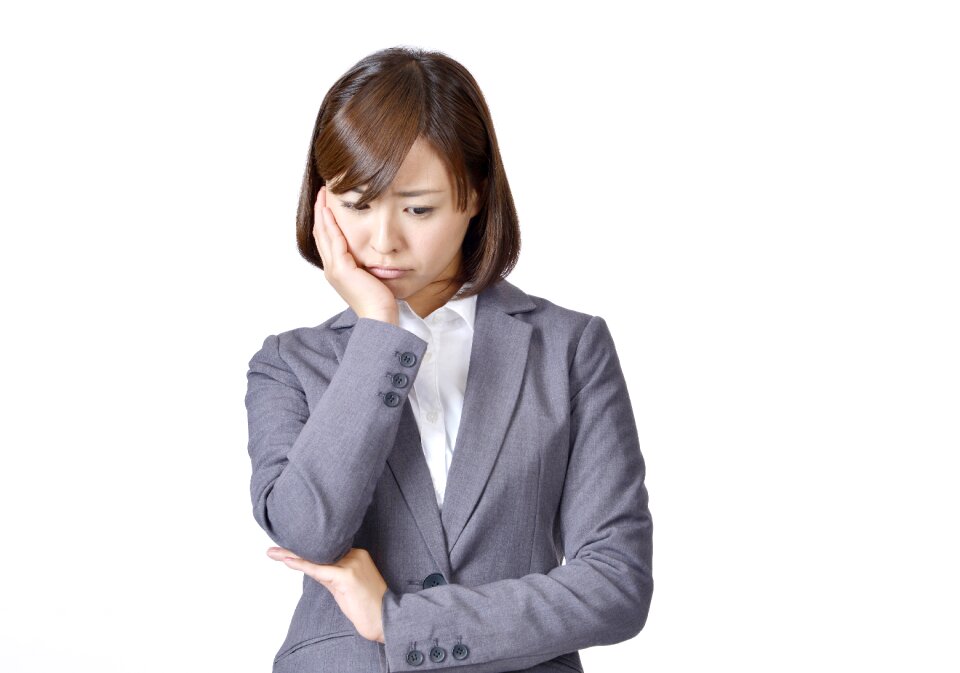 Business woman worried