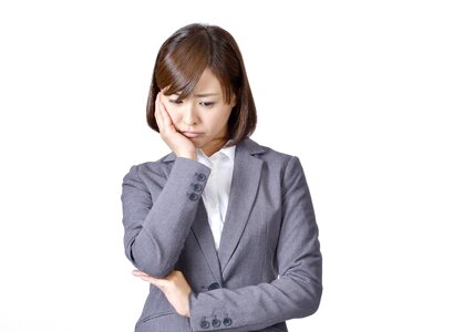 Business woman worried