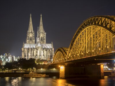 Cologne cathedral hohenzollern bridge photo