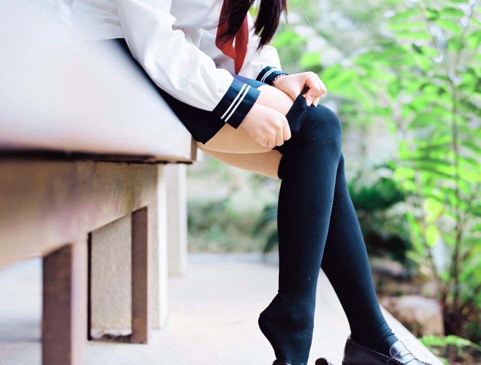 Female student legs