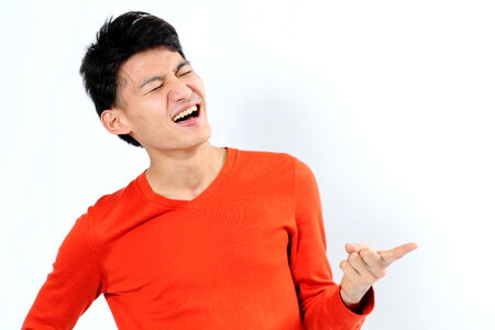 Man laugh portrait