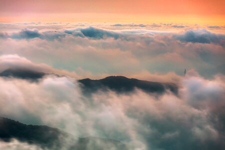 Sunset sea of clouds