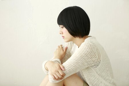 Woman girl depressed