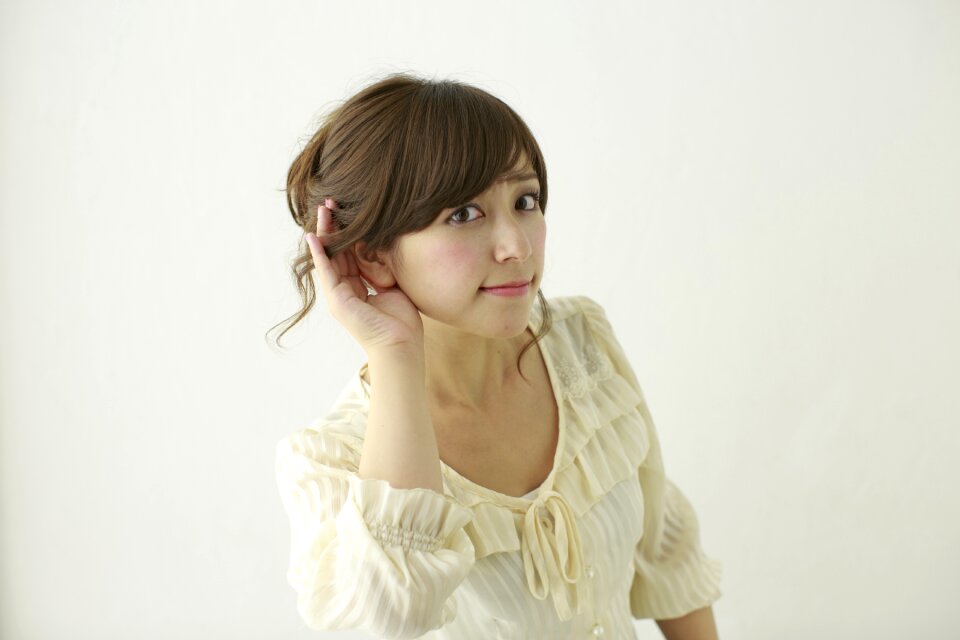 Woman girl listening