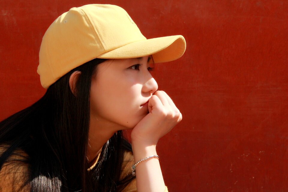 Woman girl portrait profile