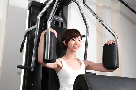 Woman training