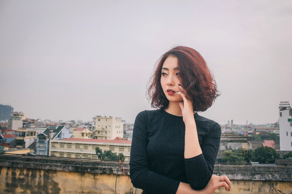 Woman girl portrait