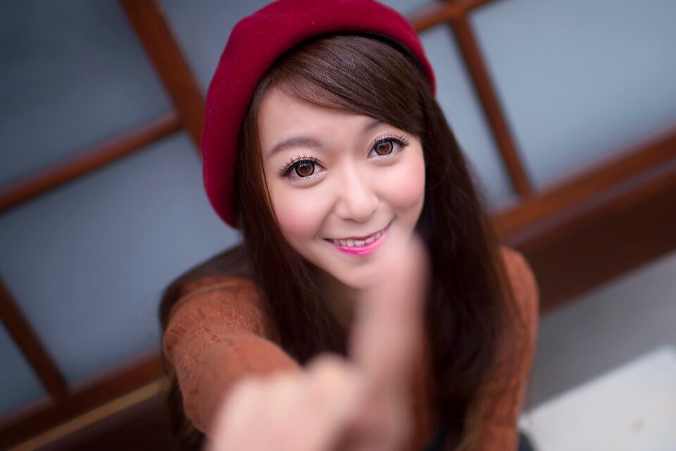 Woman girl portrait