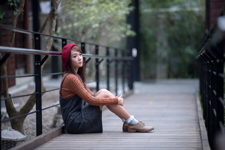 Woman girl portrait