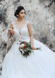 Bride wedding dress photo