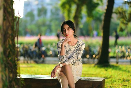 Woman girl portrait