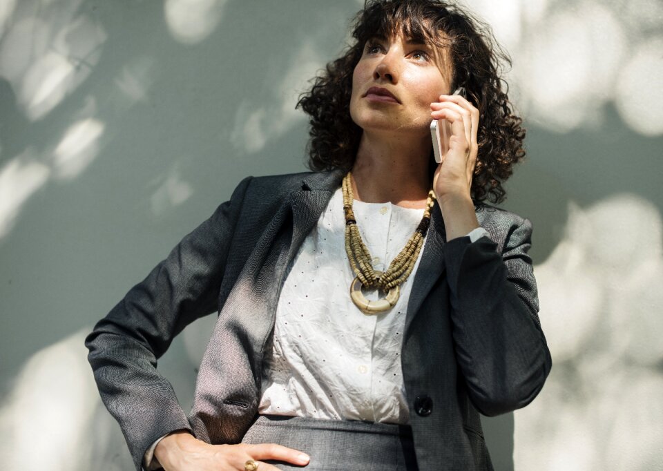 Business woman smartphone