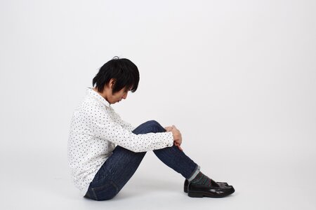 Man male portrait depressed