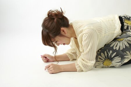 Woman girl depressed