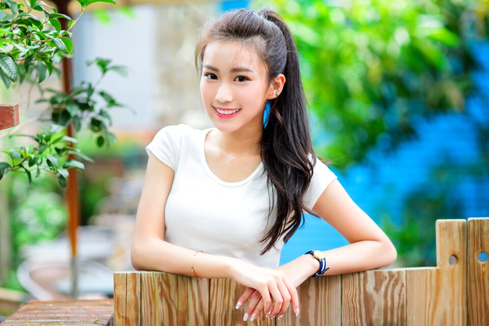 Woman girl portrait