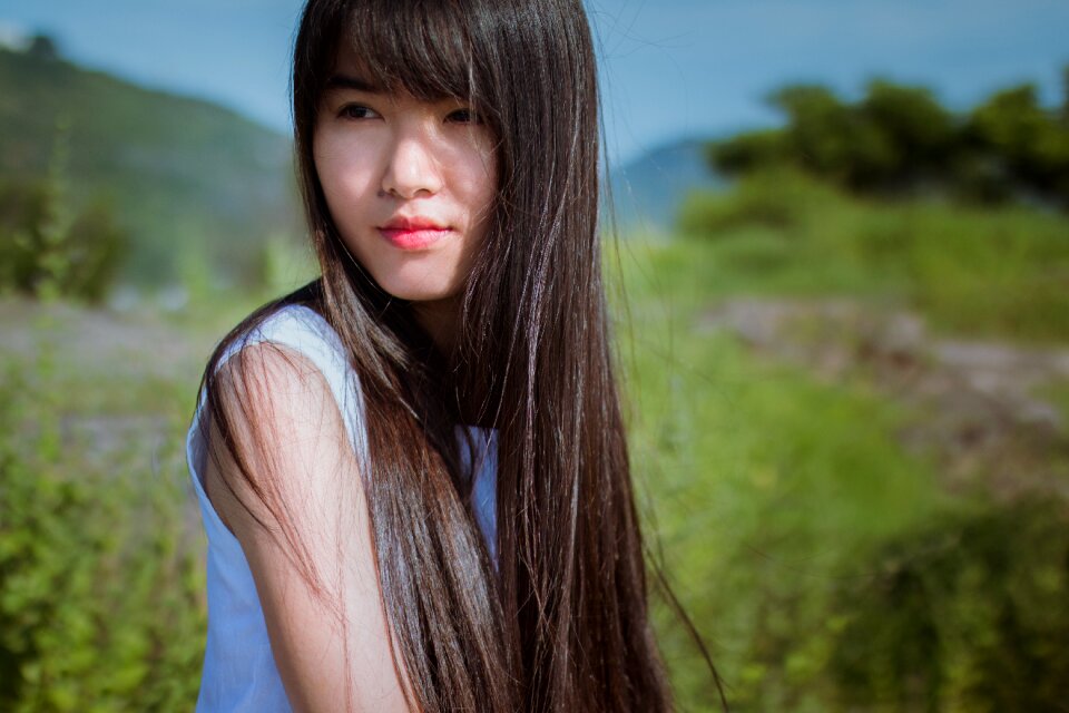 Woman girl portrait