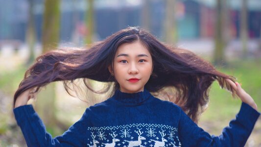 Woman girl portrait