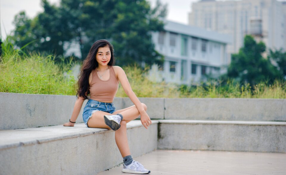 Woman girl portrait