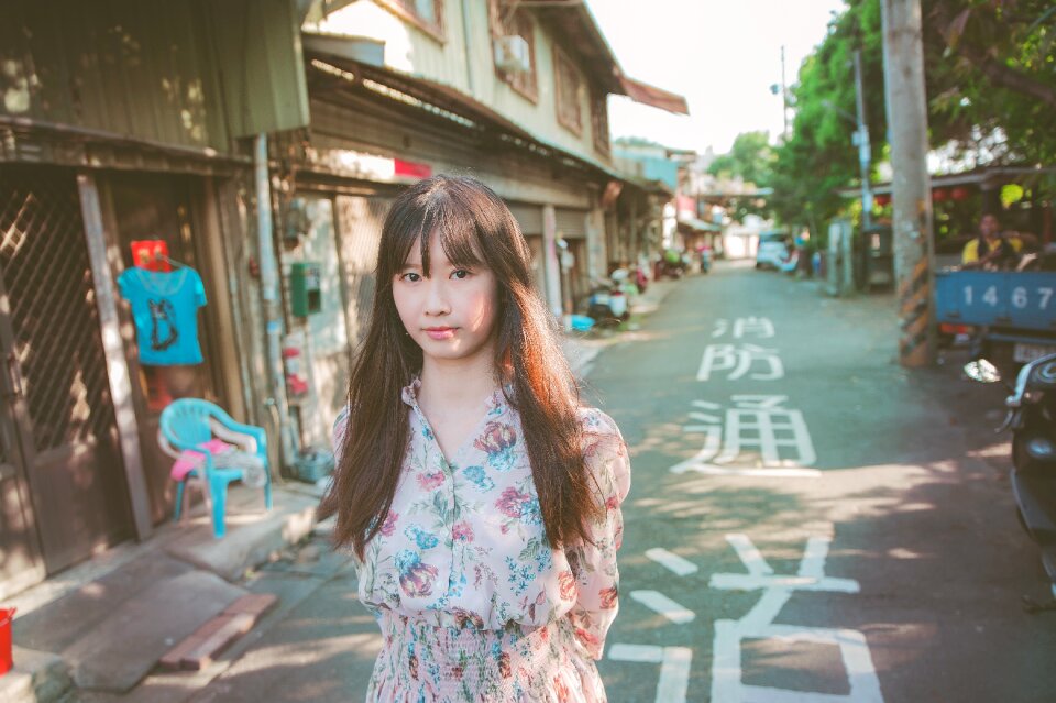 Woman girl portrait