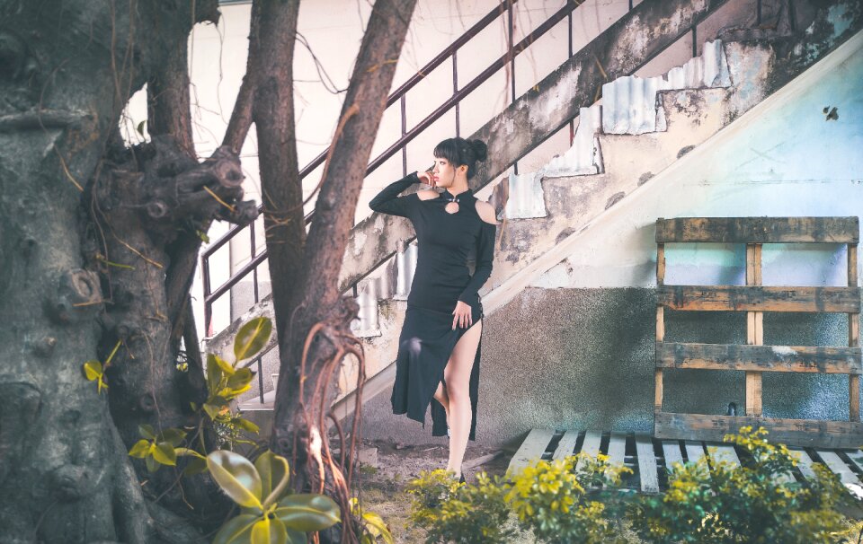 Woman girl cheongsam
