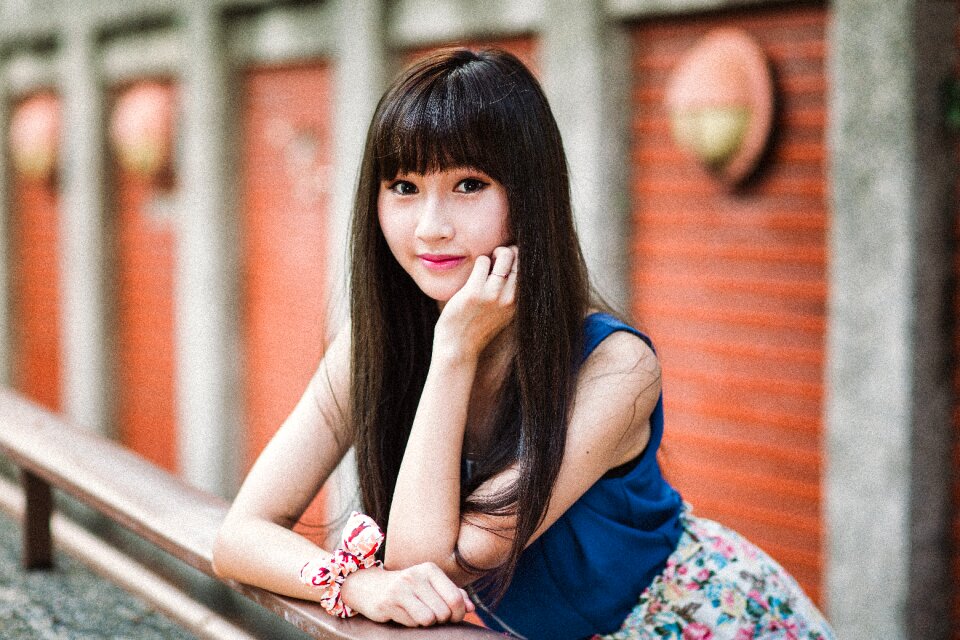 Woman girl portrait