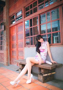 Woman girl cheongsam photo